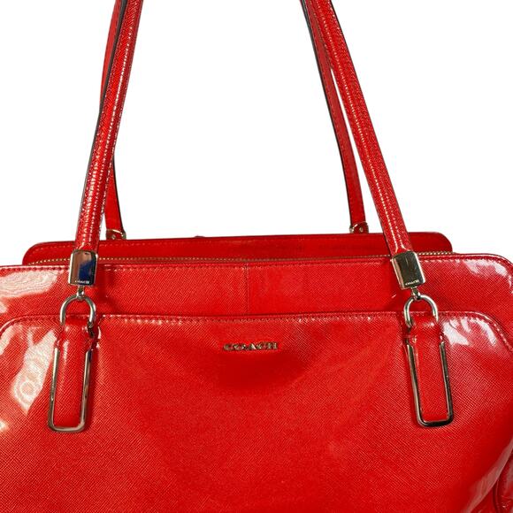 COACH Orange Red Shoulder Bag - Picture 2 of 16